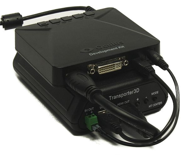 Transporter3D shown with the Oculus Rift base